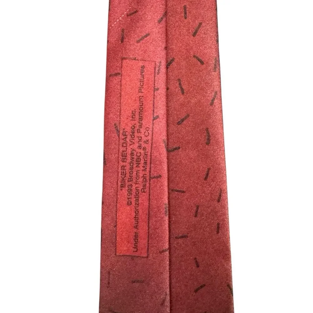 Ralph Marlin Cone Heads Biker Beldar Vintage Novelty Necktie 1993 SNL Rare